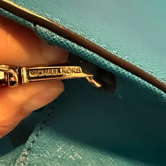Michael Kors Teal Clutch Bag - Picture 6 of 7